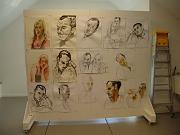 Wall of Drawings of JB & CC